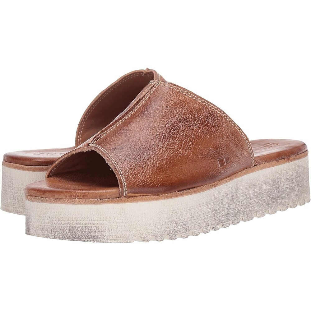 Bed Stu Fairlee II F395005-915 Sandals Women's 6.5 Tan Leather Platform HAWK659